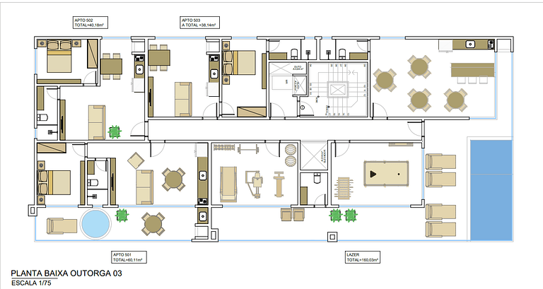 Apartamento de 1 dormitório com piscina, Bombinhas