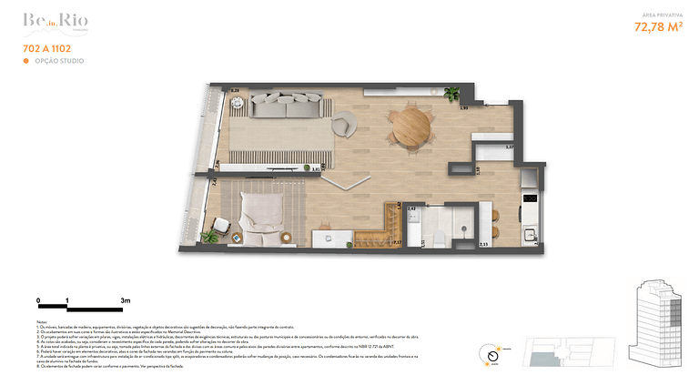 Apartamento studio em Copacabana - Rio de Janeiro