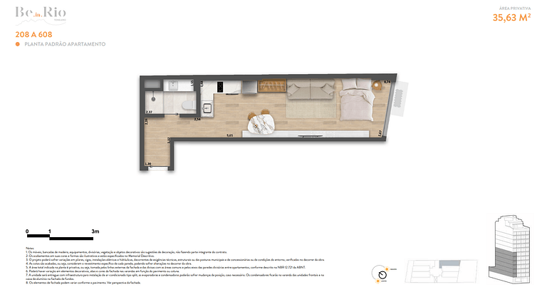 Apartamento studio em Copacabana - Rio de Janeiro